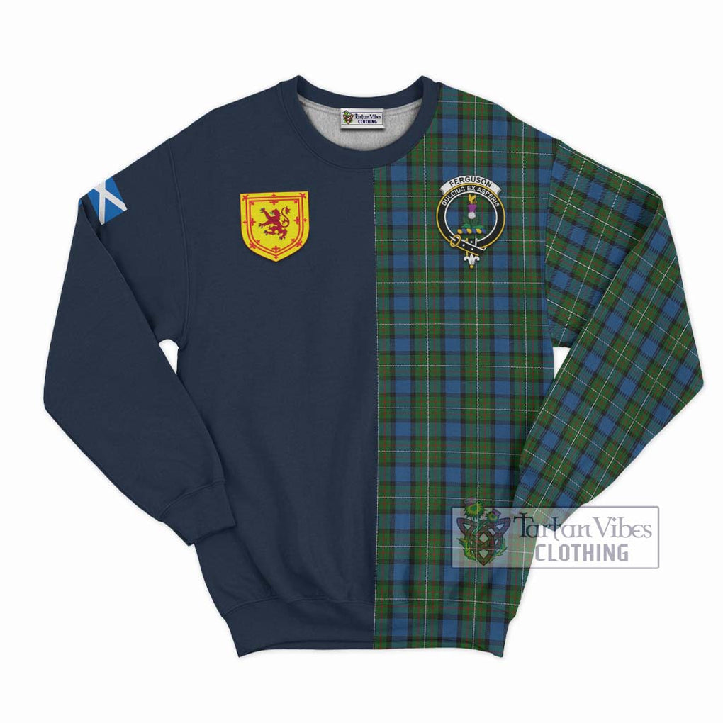 Tartan Vibes Clothing Ferguson of Atholl Tartan Sweatshirt with Scottish Lion Royal Arm Half Style