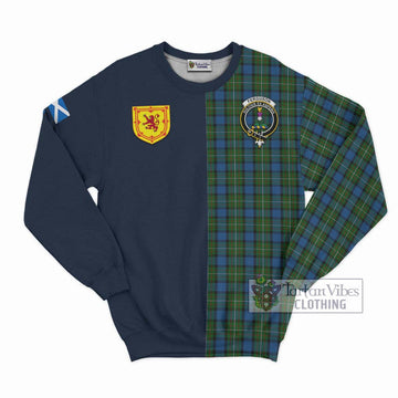 Ferguson of Atholl Tartan Sweatshirt Alba with Scottish Lion Royal Arm Half Style