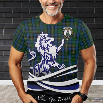 Ferguson of Atholl Tartan T-Shirt with Alba Gu Brath Regal Lion Emblem