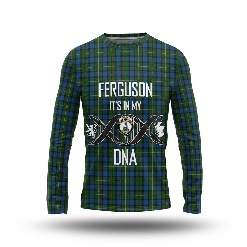 Ferguson of Atholl Tartan Long Sleeve T-Shirt with Family Crest DNA In Me Style Unisex - Tartanvibesclothing Shop