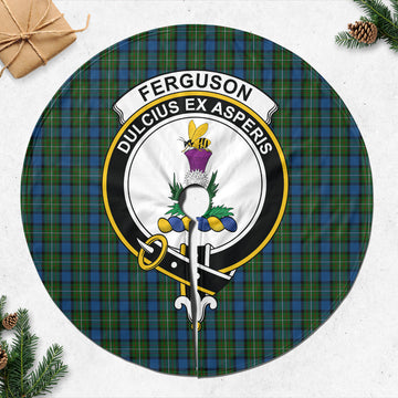 Ferguson of Atholl Tartan Christmas Tree Skirt with Family Crest