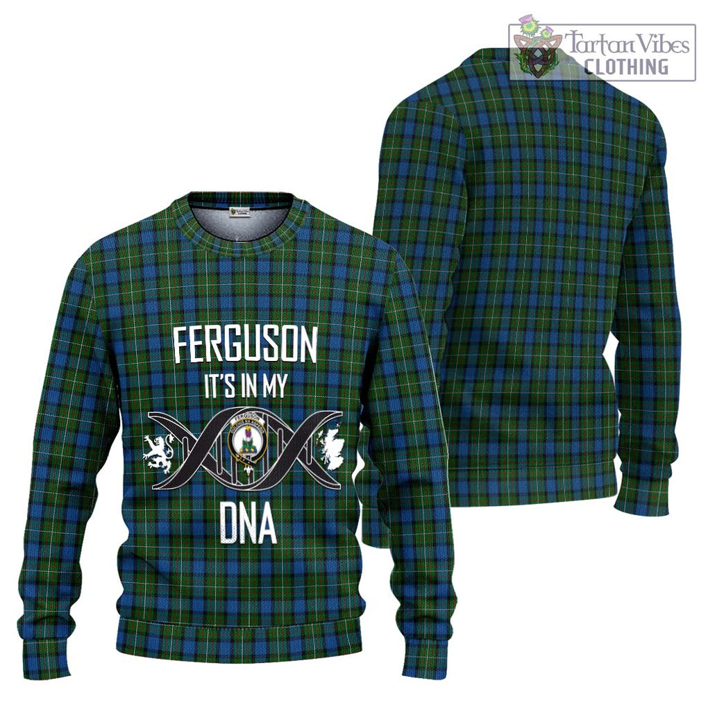 Ferguson of Atholl Tartan Knitted Sweater with Family Crest DNA In Me Style Unisex - Tartanvibesclothing Shop