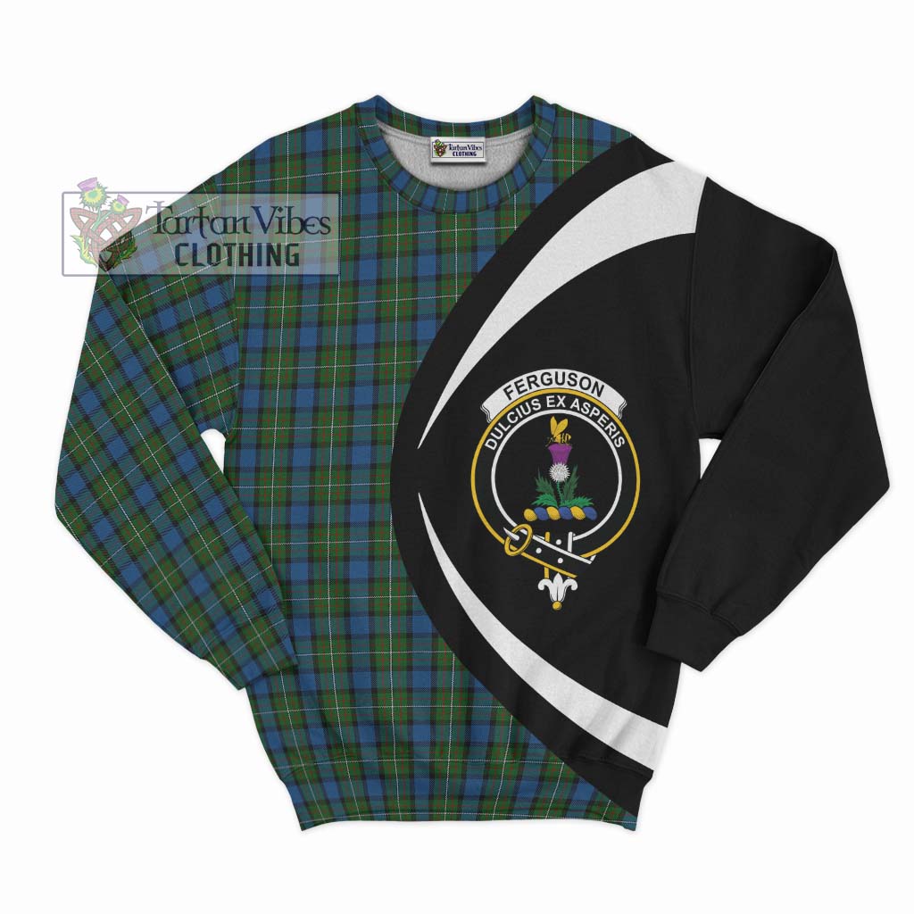 Ferguson of Atholl Tartan Sweatshirt with Family Crest Circle Style Unisex - Tartan Vibes Clothing