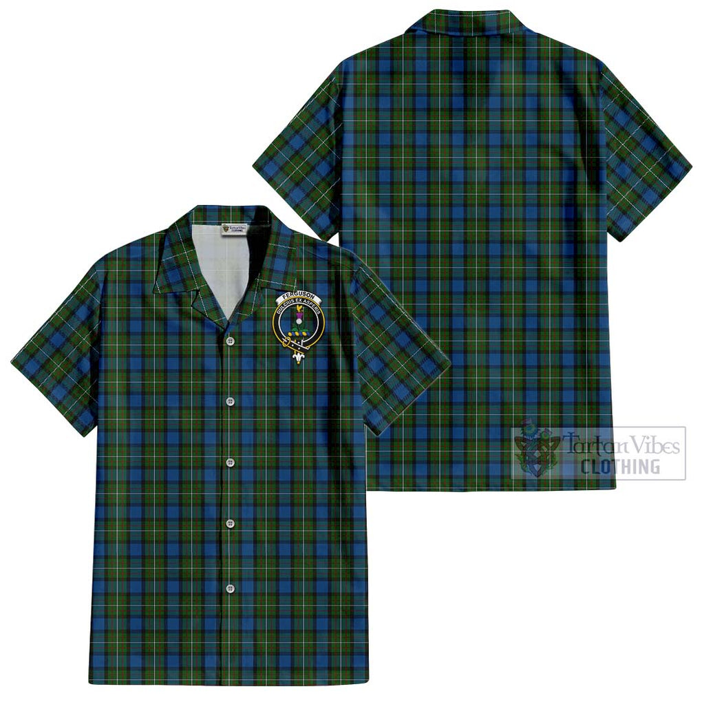 Ferguson of Atholl Tartan Cotton Hawaiian Shirt with Family Crest Kid - Tartan Vibes Clothing