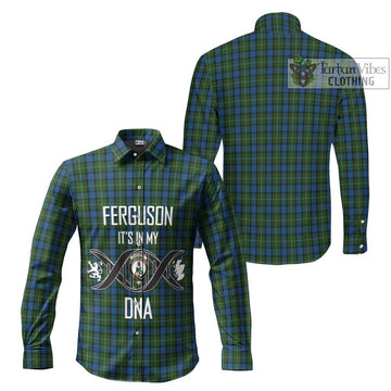 Ferguson of Atholl Tartan Long Sleeve Button Shirt with Family Crest DNA In Me Style