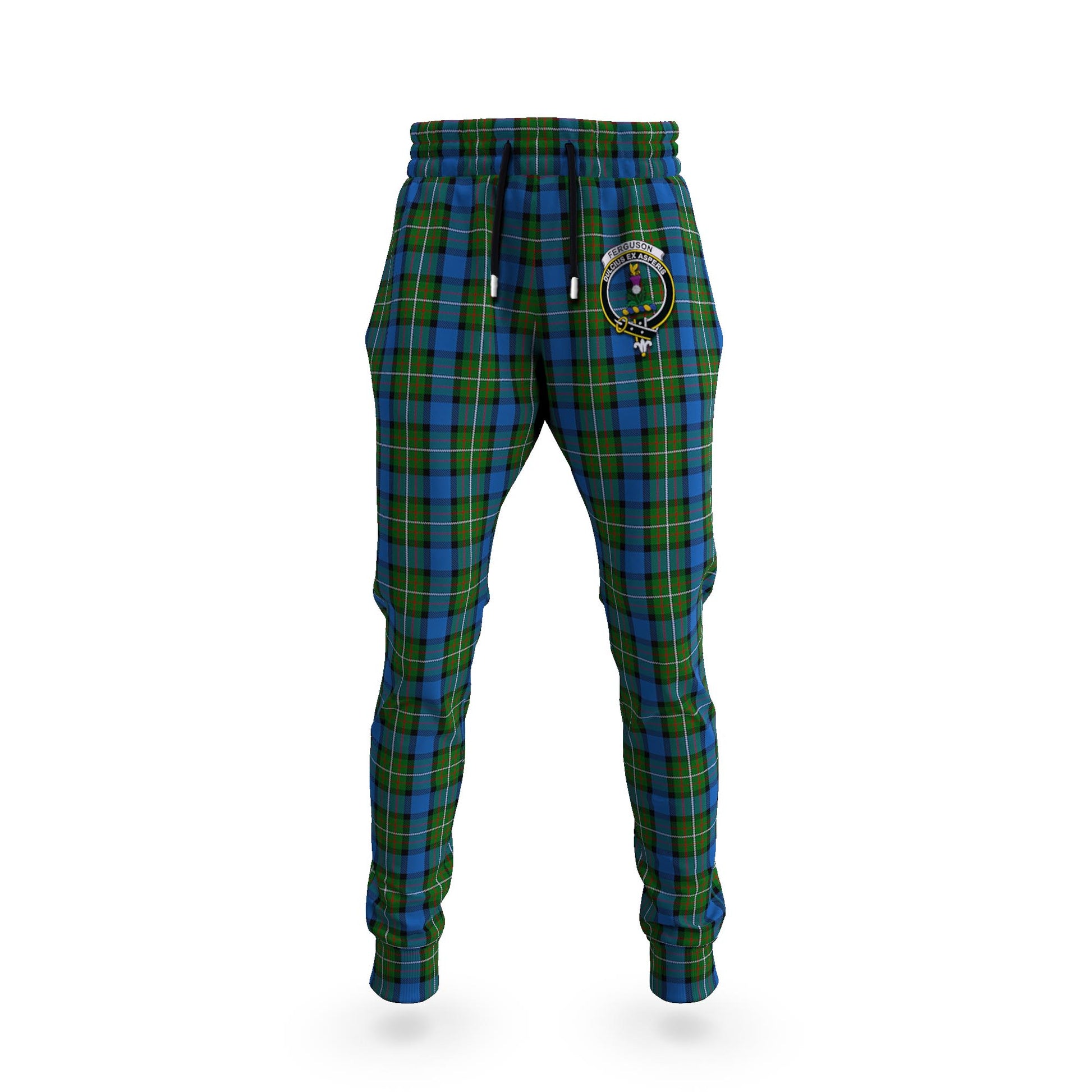 Ferguson of Atholl Tartan Joggers Pants with Family Crest 5XL - Tartan Vibes Clothing