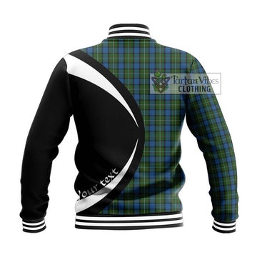 Ferguson of Atholl Tartan Baseball Jacket with Family Crest Circle Style