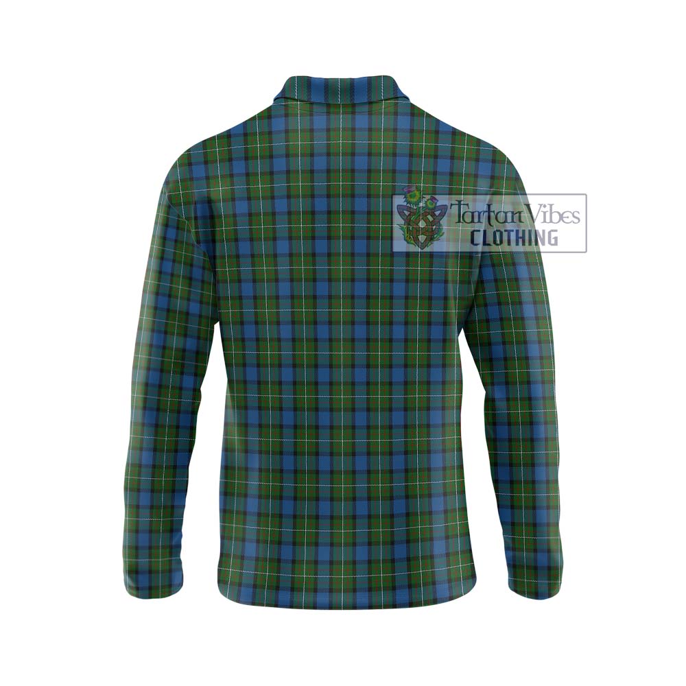 Ferguson of Atholl Tartan Long Sleeve Polo Shirt with Family Crest DNA In Me Style - Tartanvibesclothing Shop