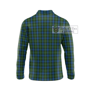 Ferguson of Atholl Tartan Long Sleeve Polo Shirt with Family Crest DNA In Me Style