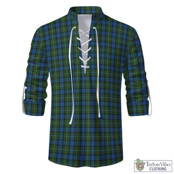 Ferguson of Atholl Tartan Men's Scottish Traditional Jacobite Ghillie Kilt Shirt