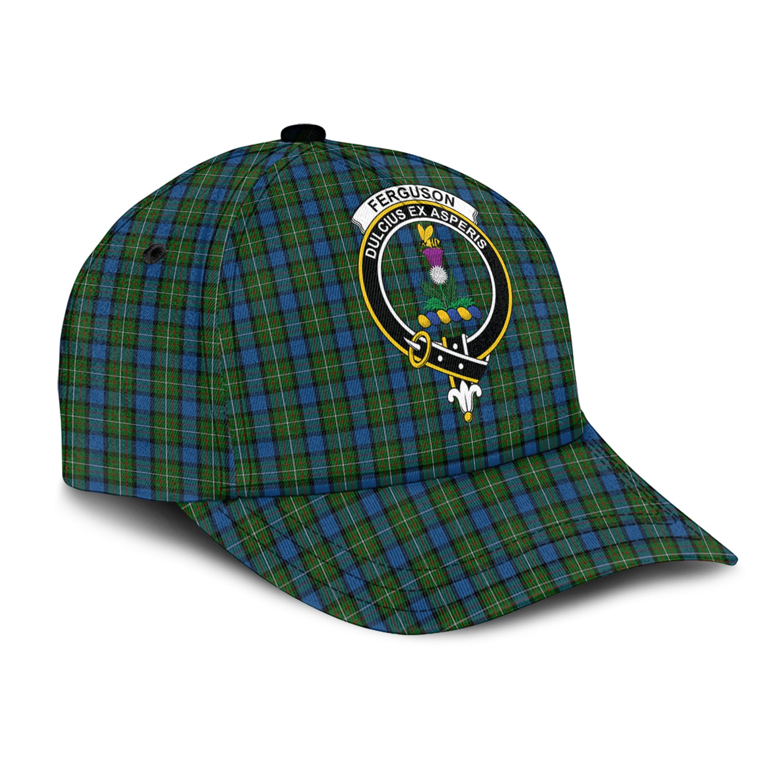 Ferguson of Atholl Tartan Classic Cap with Family Crest - Tartan Vibes Clothing