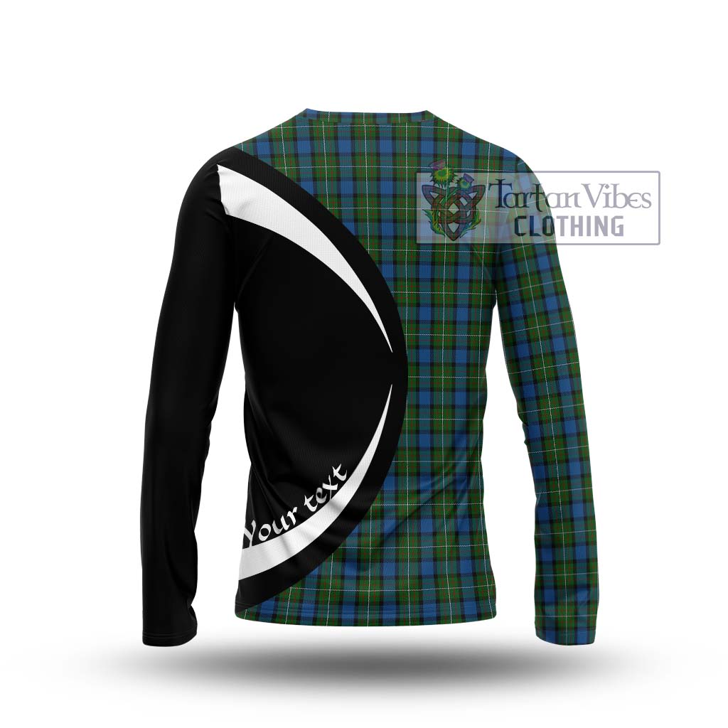 Ferguson of Atholl Tartan Long Sleeve T-Shirt with Family Crest Circle Style - Tartan Vibes Clothing