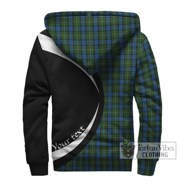 Ferguson of Atholl Tartan Sherpa Hoodie with Family Crest Circle Style