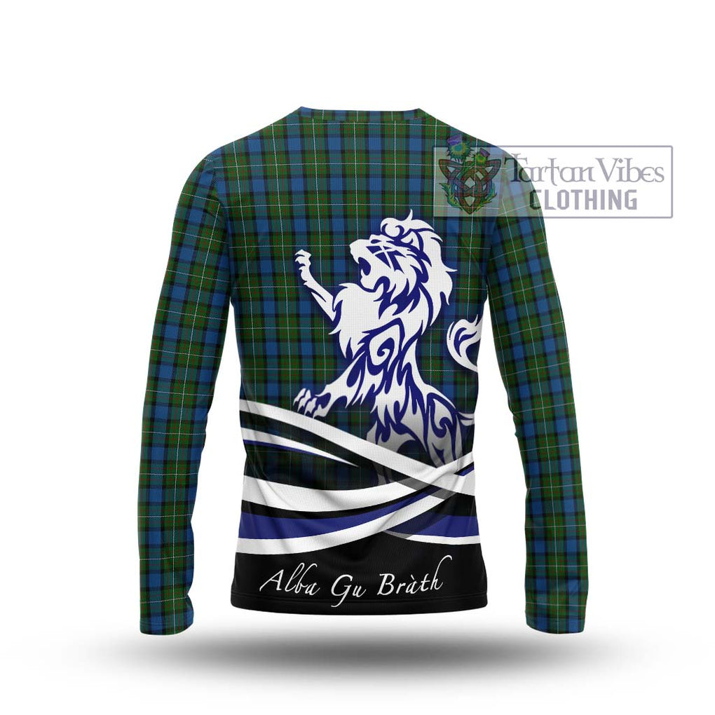 Ferguson of Atholl Tartan Long Sleeve T-Shirt with Alba Gu Brath Regal Lion Emblem - Tartanvibesclothing Shop