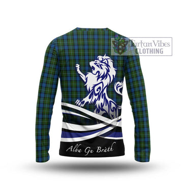 Ferguson of Atholl Tartan Long Sleeve T-Shirt with Alba Gu Brath Regal Lion Emblem