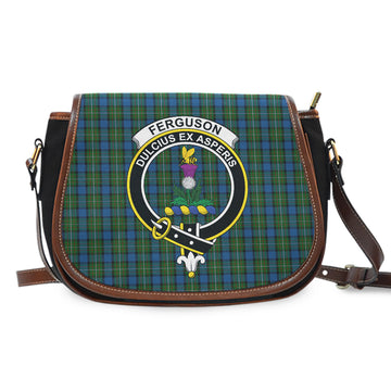 Ferguson of Atholl Tartan Saddle Bag with Family Crest