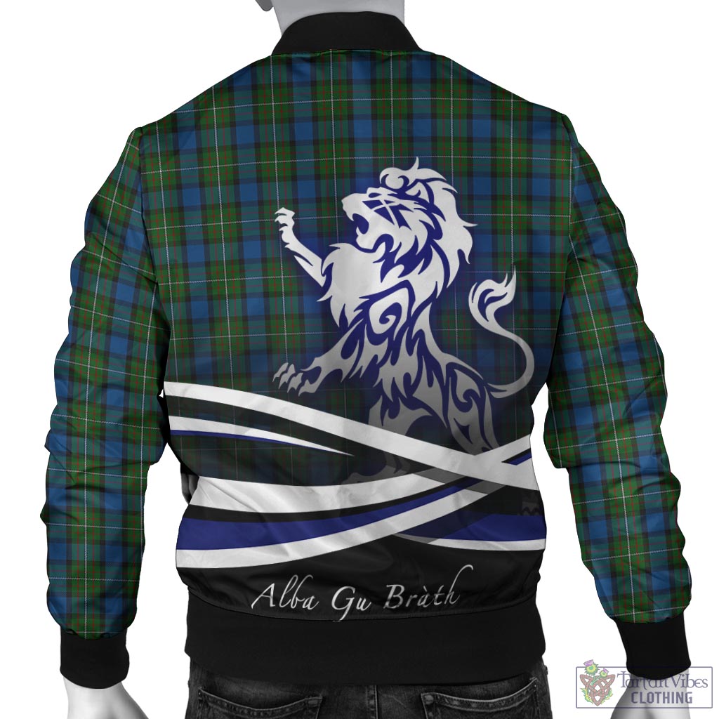 Tartan Vibes Clothing Ferguson of Atholl Tartan Bomber Jacket with Alba Gu Brath Regal Lion Emblem