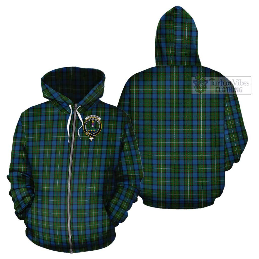 Ferguson of Atholl Tartan Cotton Hoodie with Family Crest Zip Hoodie - Tartan Vibes Clothing