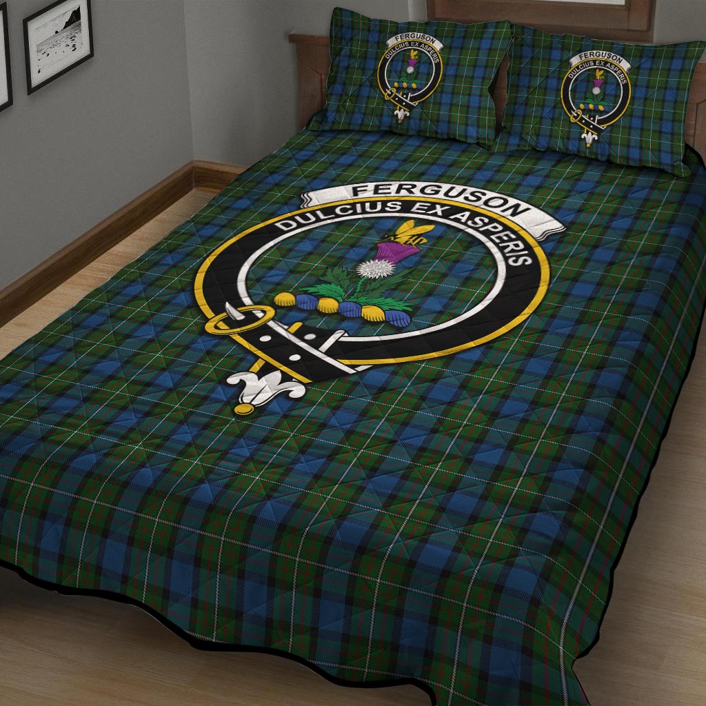 Ferguson of Atholl Tartan Quilt Bed Set with Family Crest - Tartan Vibes Clothing