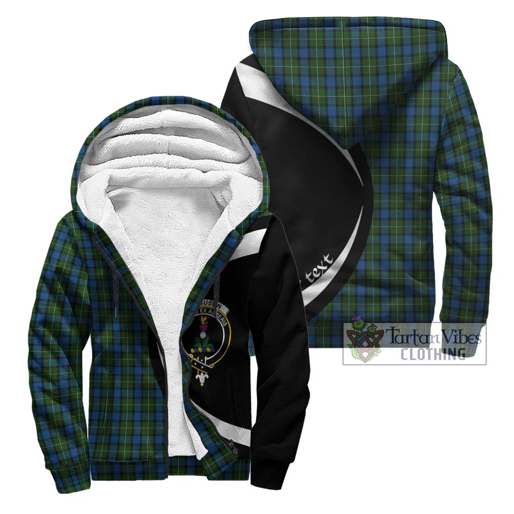 Ferguson of Atholl Tartan Sherpa Hoodie with Family Crest Circle Style Unisex - Tartan Vibes Clothing