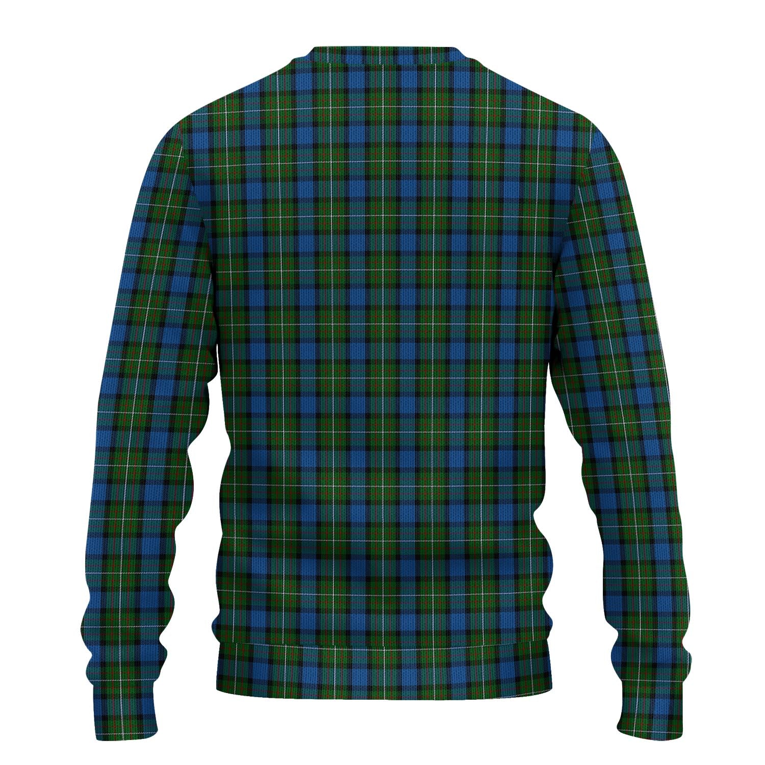 Ferguson of Atholl Tartan Knitted Sweater with Family Crest - Tartanvibesclothing