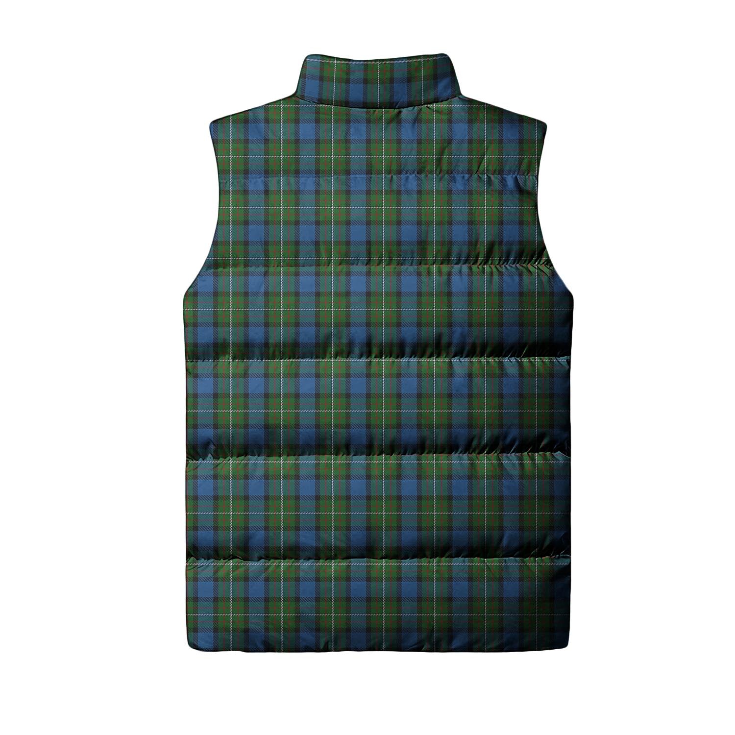 Ferguson of Atholl Tartan Sleeveless Puffer Jacket with Family Crest - Tartanvibesclothing