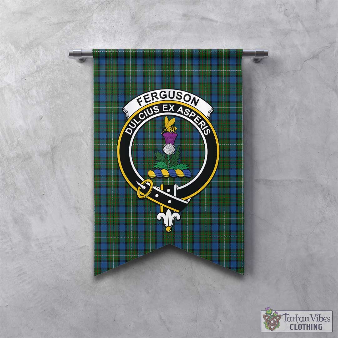 Tartan Vibes Clothing Ferguson of Atholl Tartan Gonfalon, Tartan Banner with Family Crest