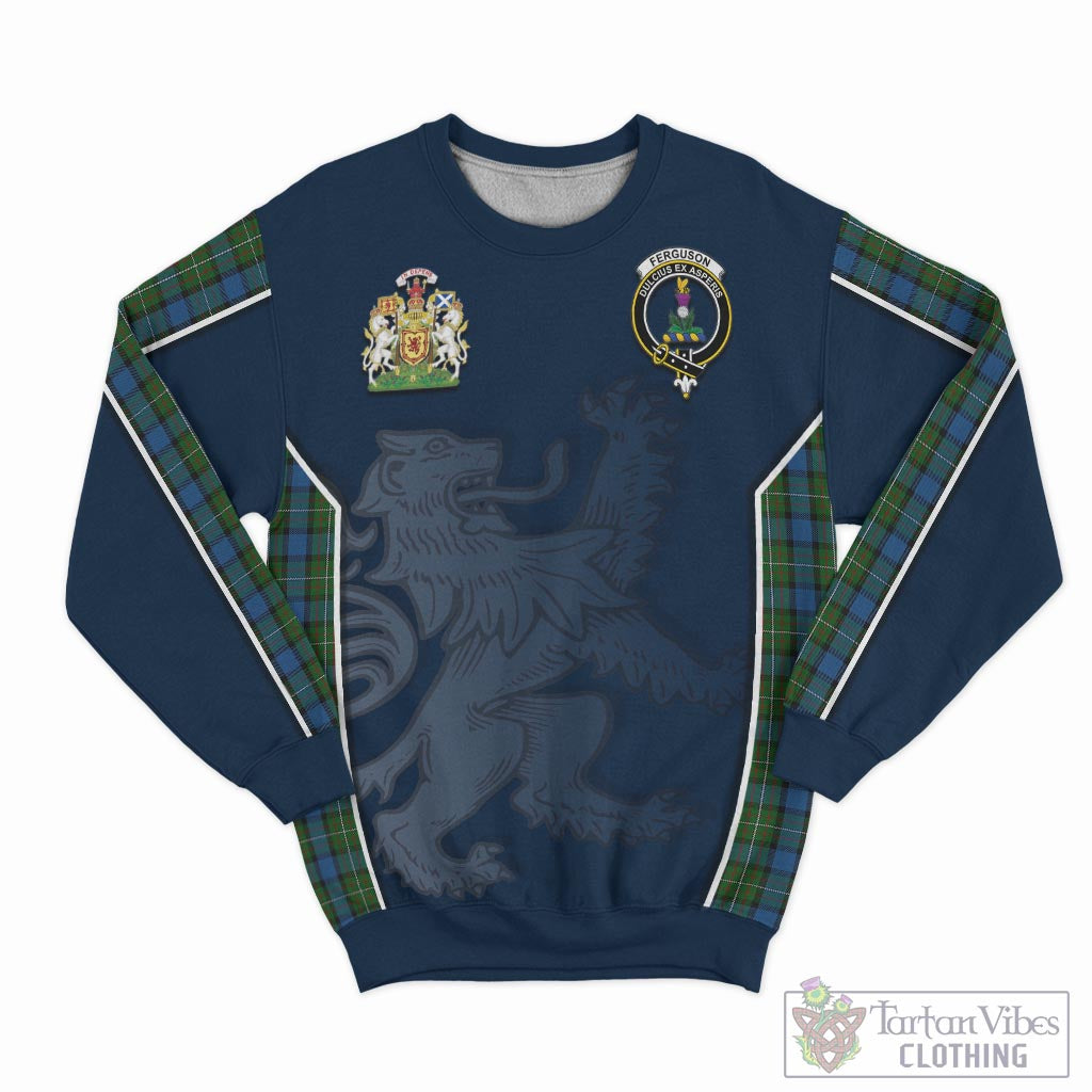 Tartan Vibes Clothing Ferguson of Atholl Tartan Sweater with Family Crest and Lion Rampant Vibes Sport Style