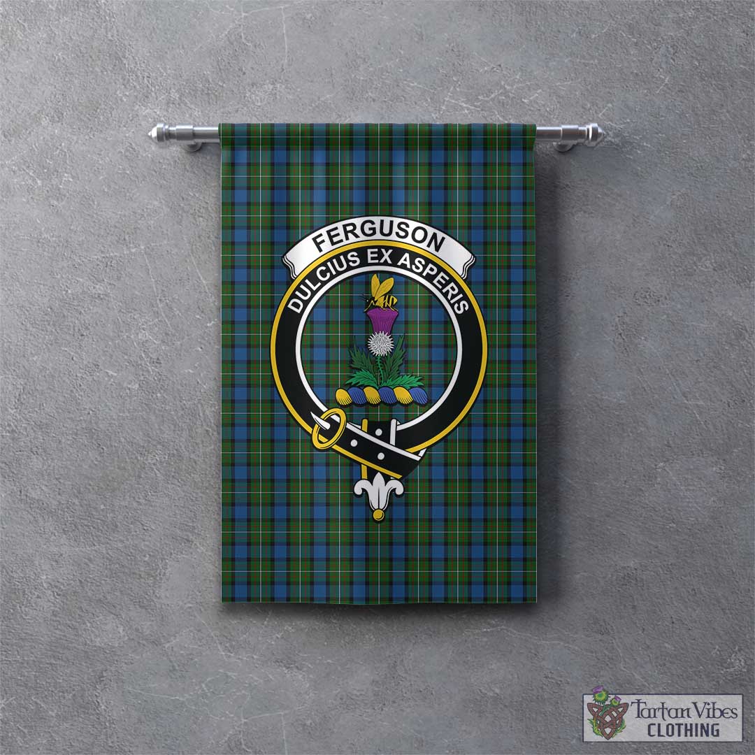 Tartan Vibes Clothing Ferguson of Atholl Tartan Gonfalon, Tartan Banner with Family Crest