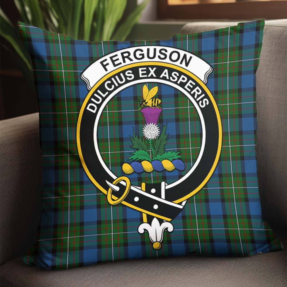 Ferguson of Atholl Tartan Pillow Cover with Family Crest - Tartanvibesclothing