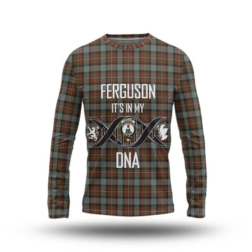 Ferguson Weathered Tartan Long Sleeve T-Shirt with Family Crest DNA In Me Style