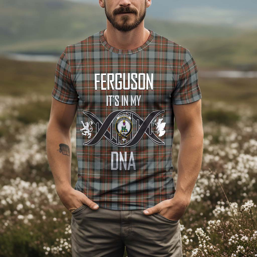 Ferguson Weathered Tartan T-Shirt with Family Crest DNA In Me Style Kid's Shirt - Tartan Vibes Clothing