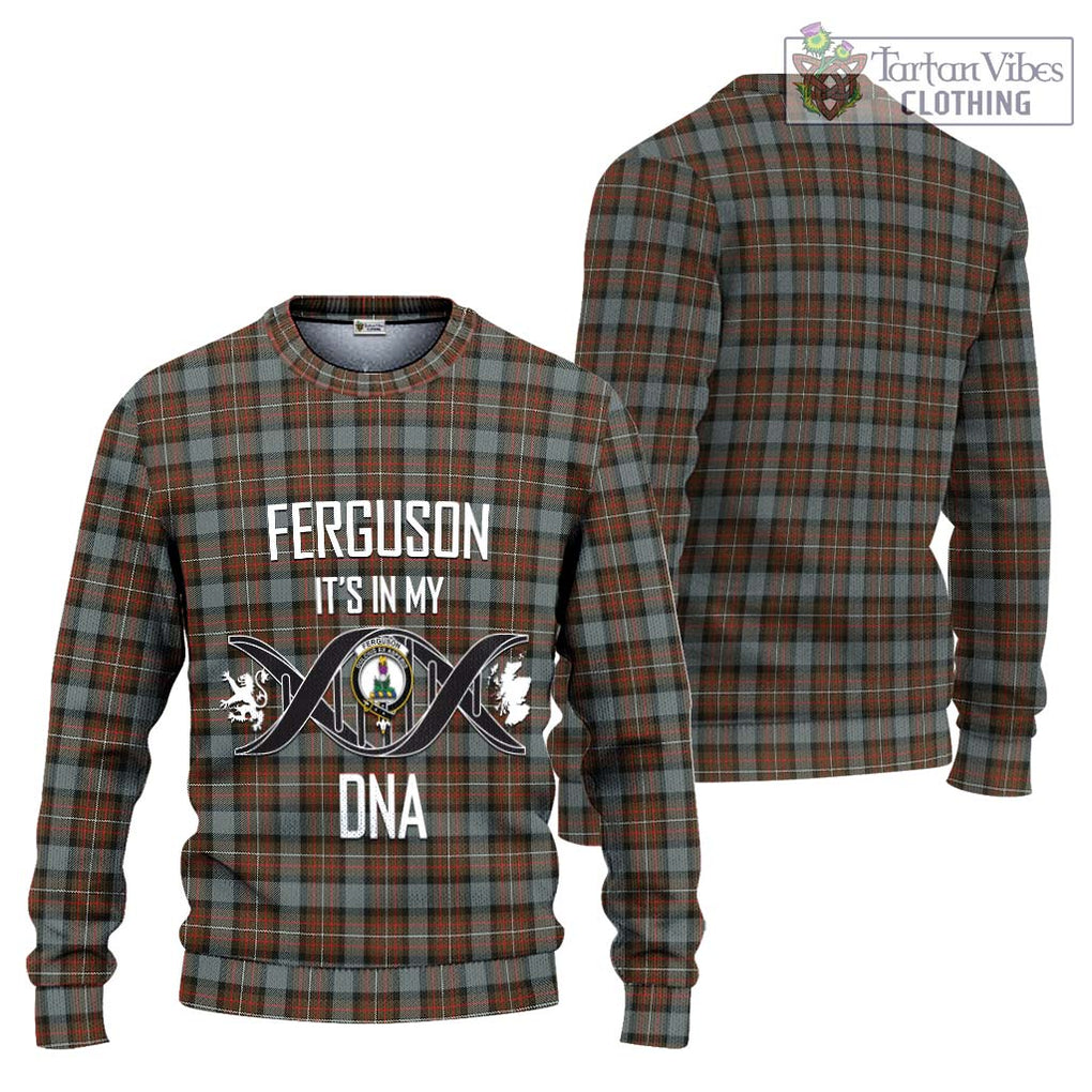 Ferguson Weathered Tartan Knitted Sweater with Family Crest DNA In Me Style Unisex - Tartanvibesclothing Shop