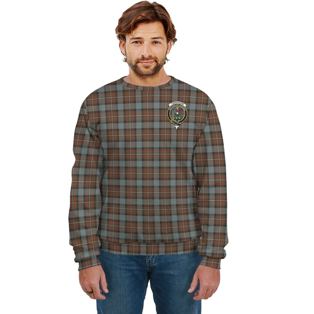 Ferguson Weathered Tartan Sweatshirt with Family Crest Unisex - Tartan Vibes Clothing