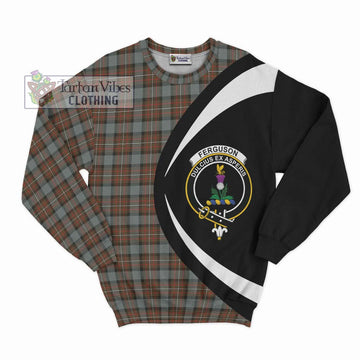 Ferguson Weathered Tartan Sweatshirt with Family Crest Circle Style