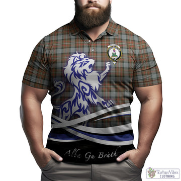 Ferguson Weathered Tartan Polo Shirt with Alba Gu Brath Regal Lion Emblem