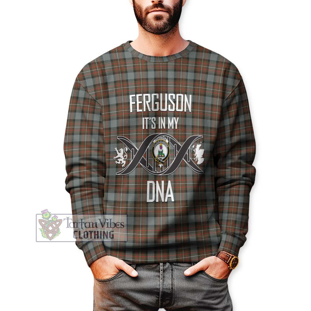 Ferguson Weathered Tartan Sweatshirt with Family Crest DNA In Me Style Unisex - Tartanvibesclothing Shop