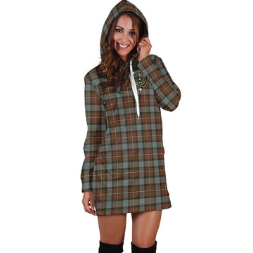 Ferguson Weathered Tartan Hoodie Dress with Family Crest