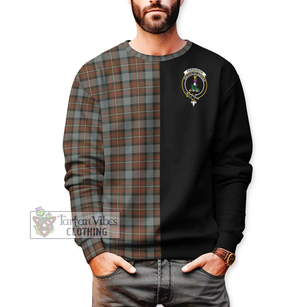 Ferguson Weathered Tartan Sweatshirt with Family Crest and Half Of Me Style Unisex - Tartanvibesclothing Shop