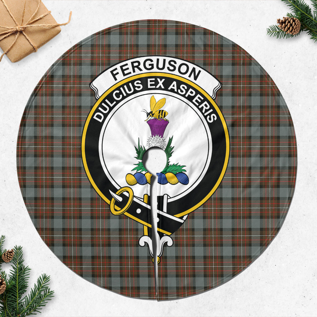 Ferguson Weathered Tartan Christmas Tree Skirt with Family Crest - Tartanvibesclothing