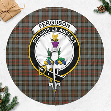 Ferguson Weathered Tartan Christmas Tree Skirt with Family Crest