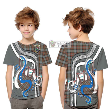 Ferguson Weathered Tartan Kid T-Shirt with Epic Bagpipe Style