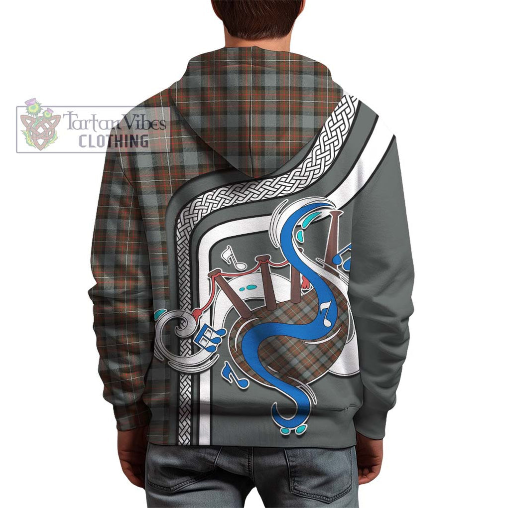 Ferguson Weathered Tartan Hoodie with Epic Bagpipe Style - Tartanvibesclothing Shop