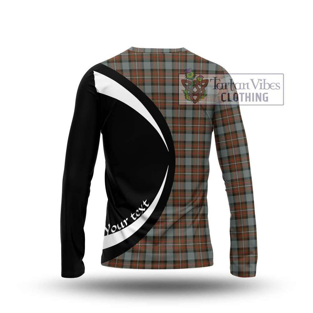 Ferguson Weathered Tartan Long Sleeve T-Shirt with Family Crest Circle Style - Tartan Vibes Clothing