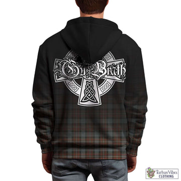 Ferguson Weathered Tartan Hoodie Featuring Alba Gu Brath Family Crest Celtic Inspired