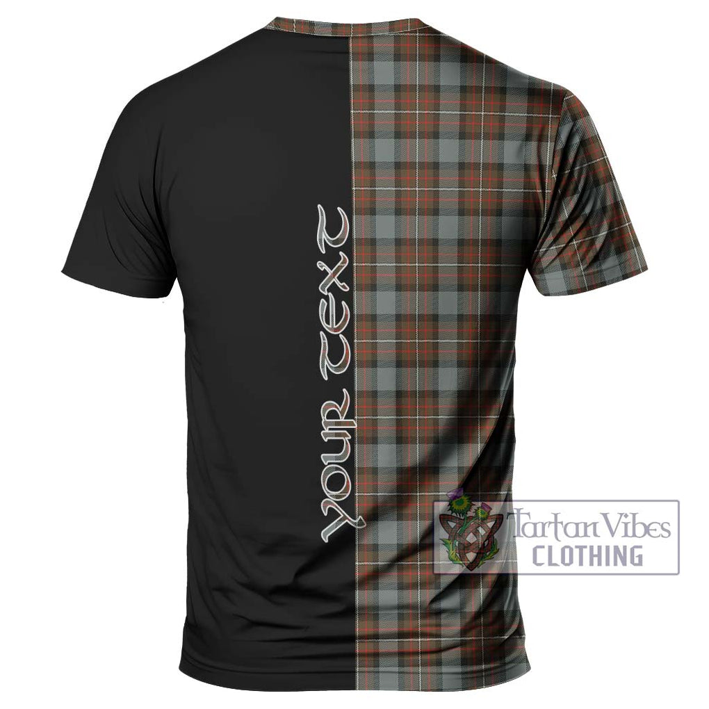 Ferguson Weathered Tartan T-Shirt with Family Crest and Half Of Me Style - Tartanvibesclothing Shop