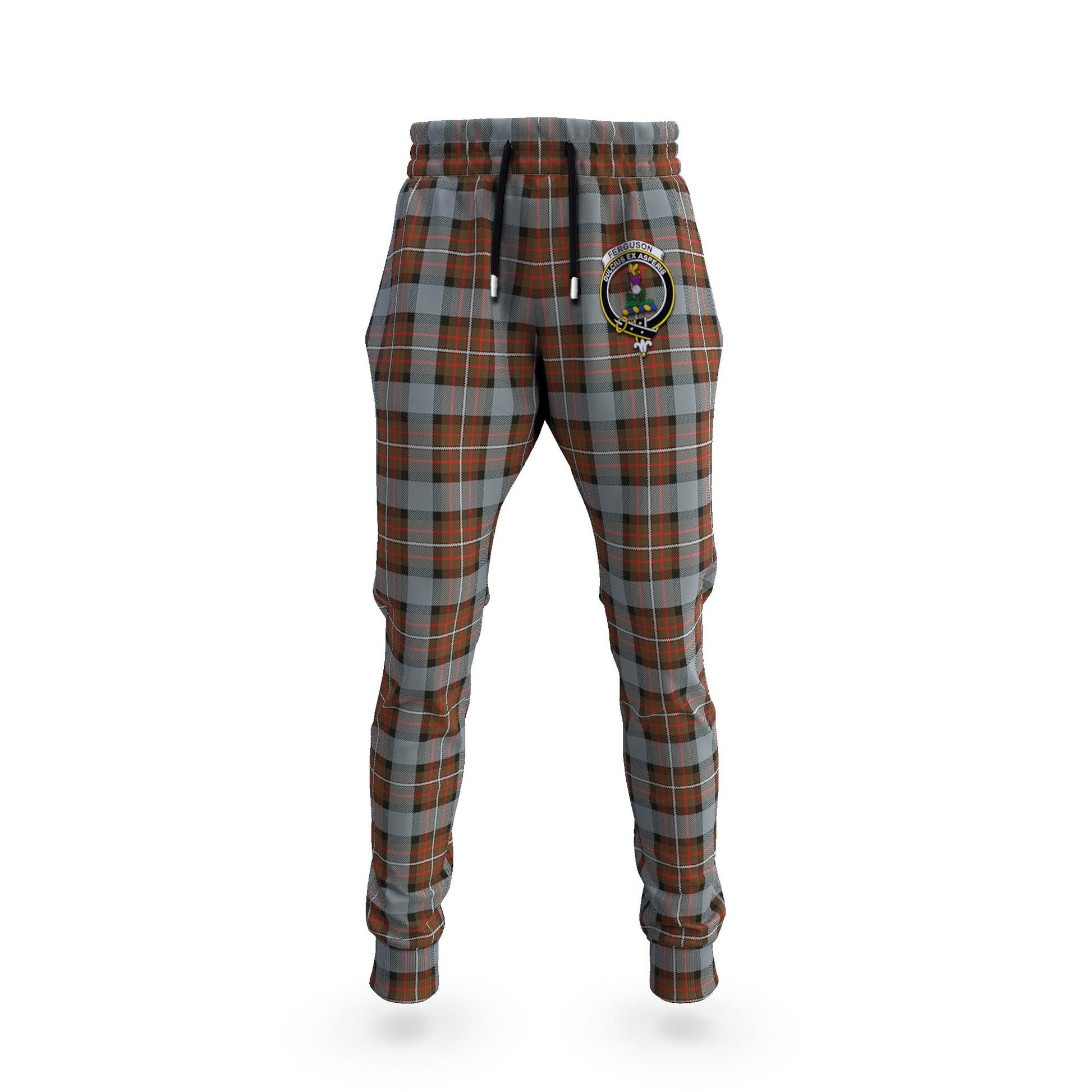 Ferguson Weathered Tartan Joggers Pants with Family Crest 5XL - Tartan Vibes Clothing