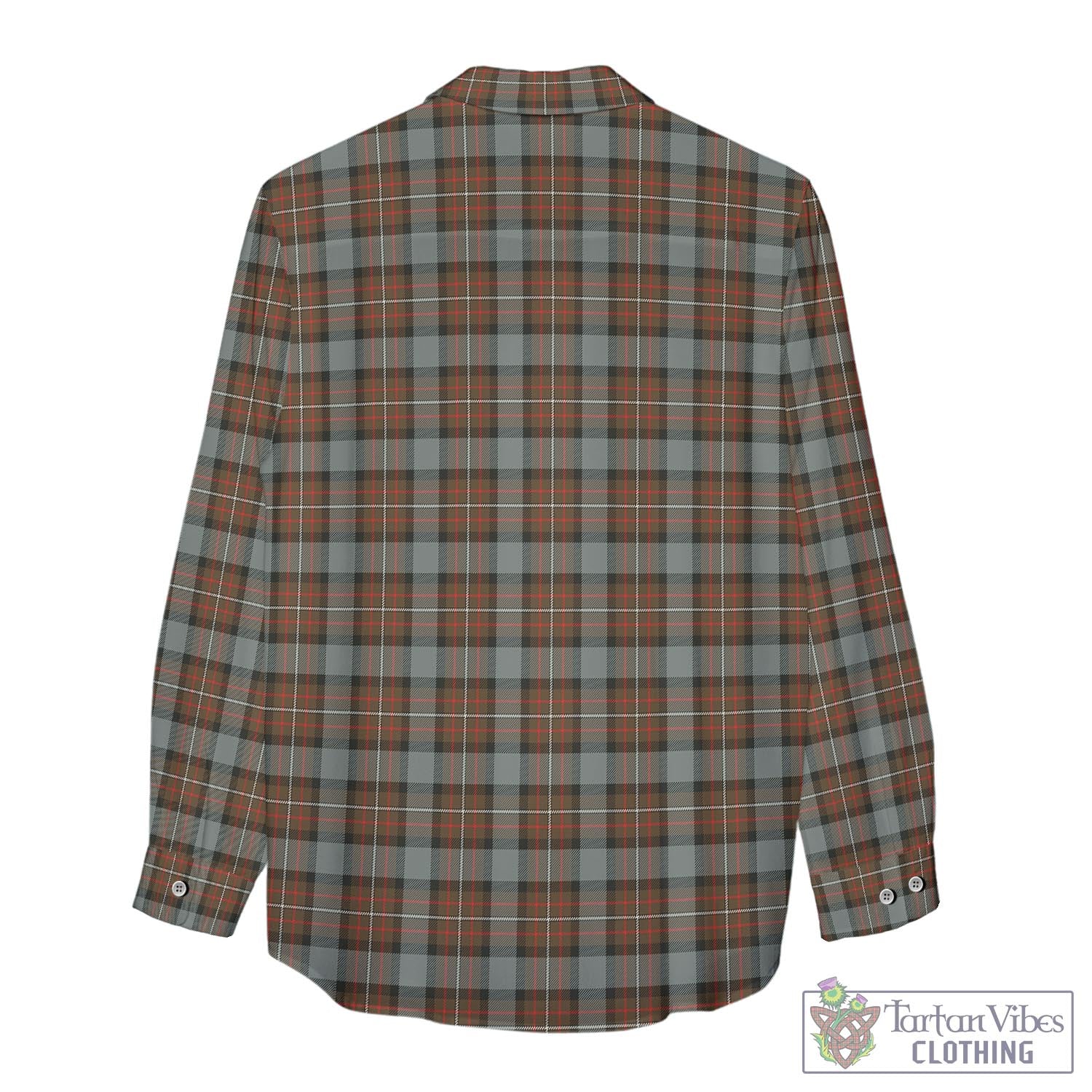 Tartan Vibes Clothing Ferguson Weathered Tartan Womens Casual Shirt with Family Crest