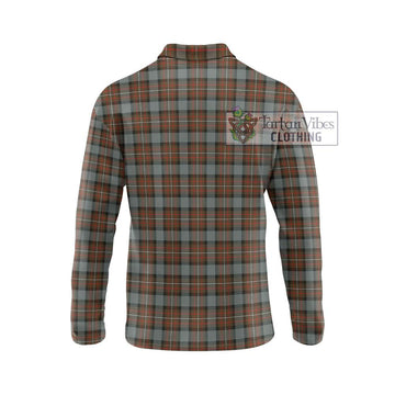 Ferguson Weathered Tartan Long Sleeve Polo Shirt with Family Crest DNA In Me Style