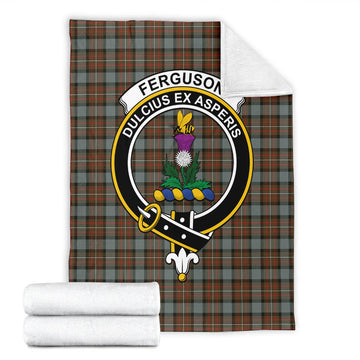 Ferguson Weathered Tartan Blanket with Family Crest